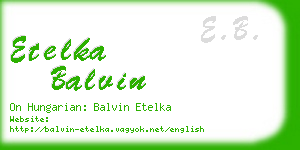 etelka balvin business card